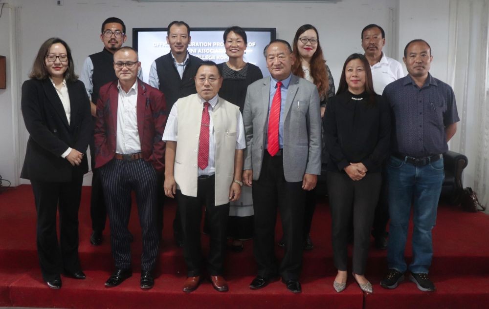 Dignitaries during the inauguration of the new office of the Alumni Association of Kohima College on July 8.